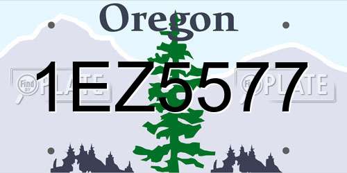 1EZ5577 Oregon License Plate