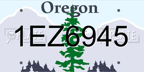 1EZ6945 Oregon License Plate