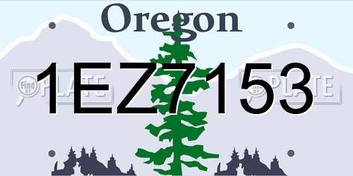 1EZ7153 Oregon License Plate