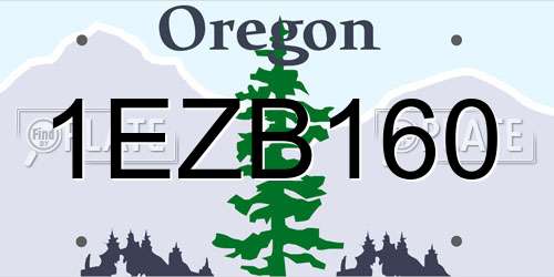 1EZB160 Oregon License Plate