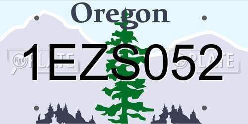 1EZS052 Oregon License Plate