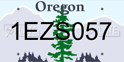 1EZS057 Oregon License Plate