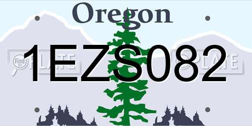1EZS082 Oregon License Plate
