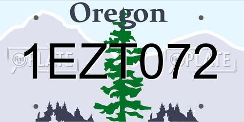 1EZT072 Oregon License Plate