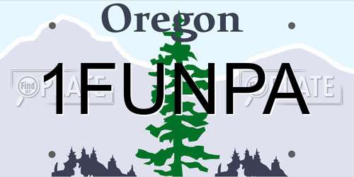 1FUNPA Oregon License Plate