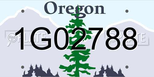 1G02788 Oregon License Plate