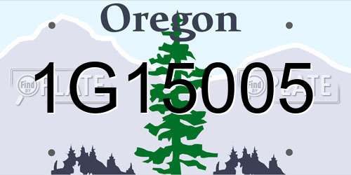 1G15005 Oregon License Plate