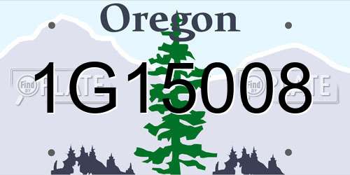 1G15008 Oregon License Plate