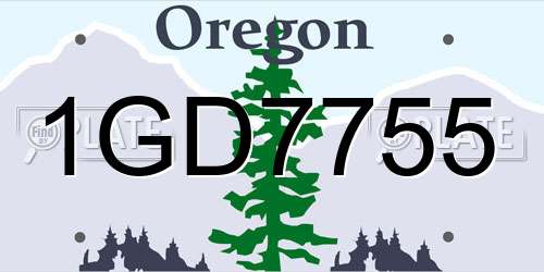 1GD7755 Oregon License Plate
