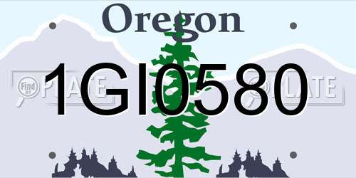 1GI0580 Oregon License Plate