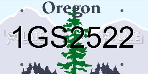 1GS2522 Oregon License Plate