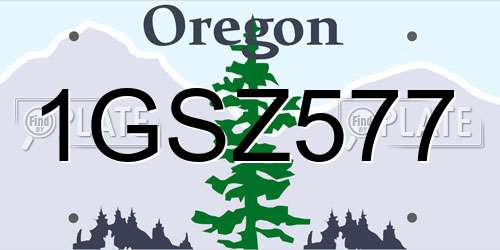 1GSZ577 Oregon License Plate