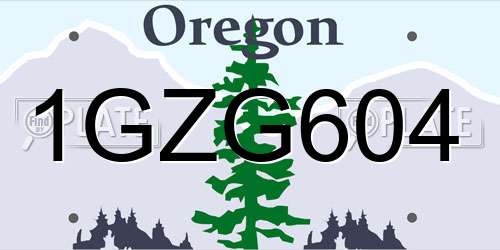 1GZG604 Oregon License Plate