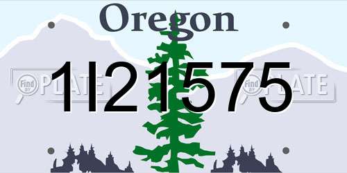 1I21575 Oregon License Plate