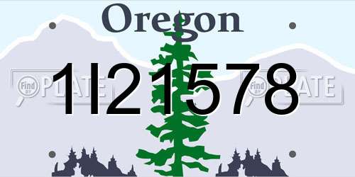 1I21578 Oregon License Plate