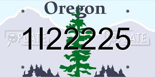 1I22225 Oregon License Plate
