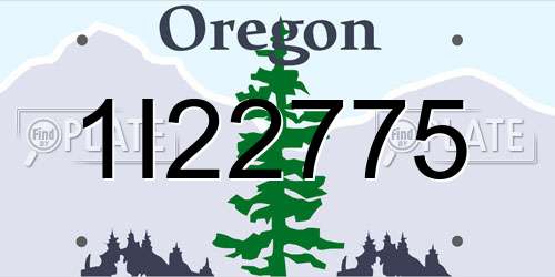 1I22775 Oregon License Plate