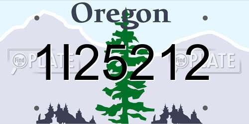 1I25212 Oregon License Plate