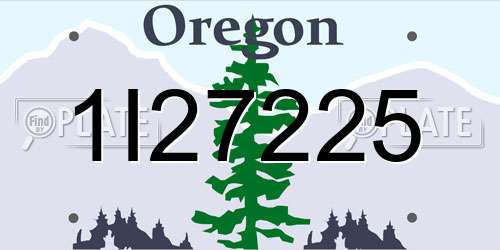 1I27225 Oregon License Plate