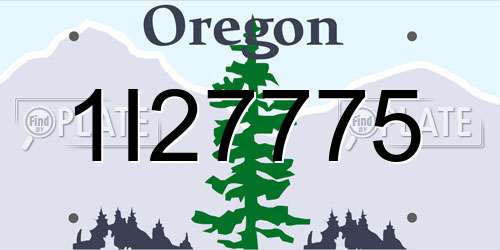 1I27775 Oregon License Plate