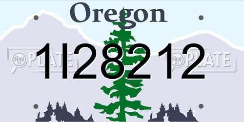 1I28212 Oregon License Plate