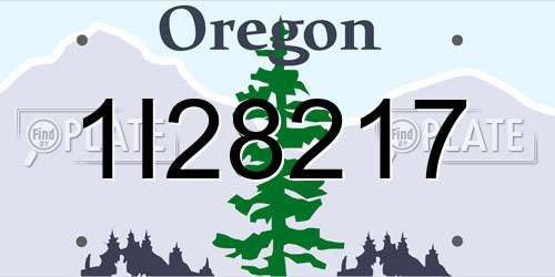 1I28217 Oregon License Plate