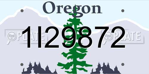 1I29872 Oregon License Plate