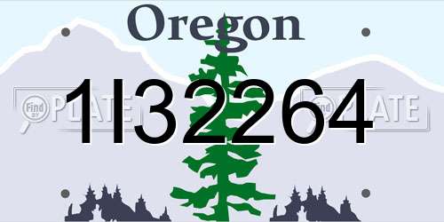 1I32264 Oregon License Plate