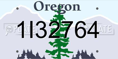 1I32764 Oregon License Plate