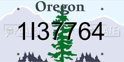 1I37764 Oregon License Plate