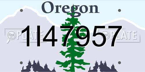 1I47957 Oregon License Plate