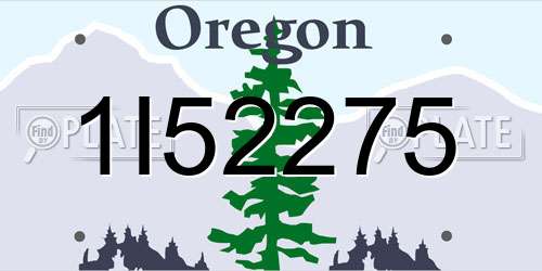1I52275 Oregon License Plate