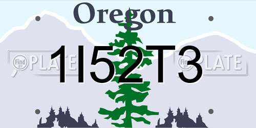 1I52T3 Oregon License Plate
