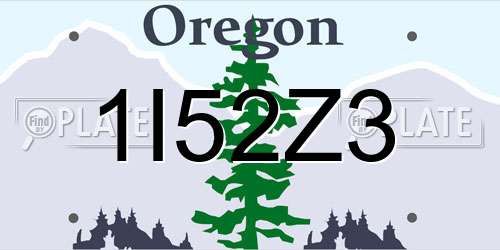 1I52Z3 Oregon License Plate