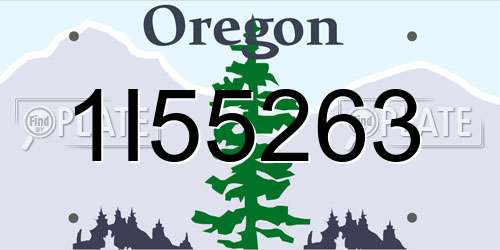 1I55263 Oregon License Plate