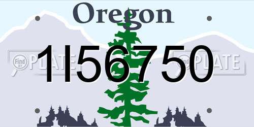 1I56750 Oregon License Plate