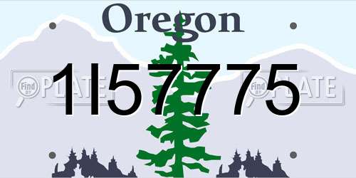 1I57775 Oregon License Plate