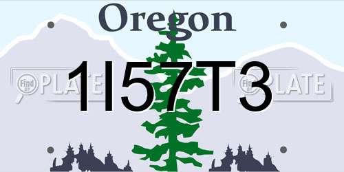 1I57T3 Oregon License Plate