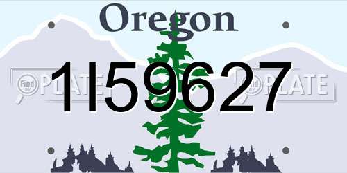 1I59627 Oregon License Plate