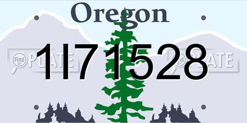 1I71528 Oregon License Plate