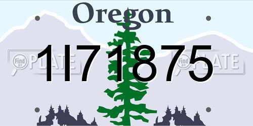 1I71875 Oregon License Plate