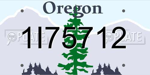 1I75712 Oregon License Plate