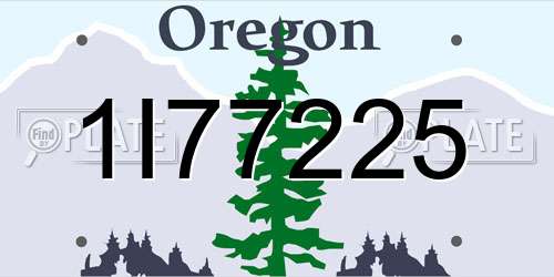 1I77225 Oregon License Plate
