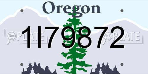 1I79872 Oregon License Plate