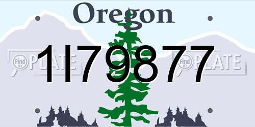 1I79877 Oregon License Plate