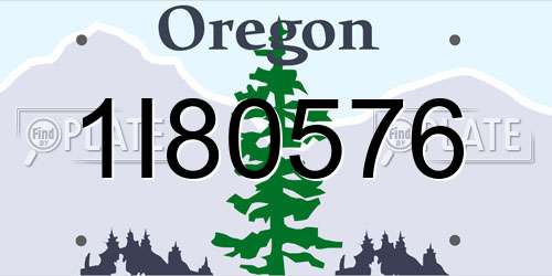 1I80576 Oregon License Plate