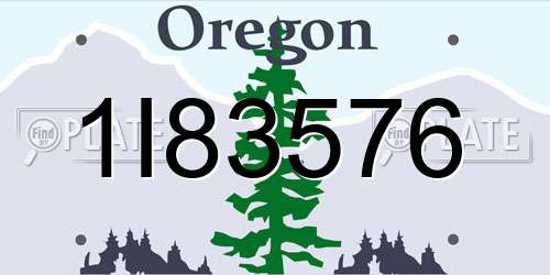 1I83576 Oregon License Plate