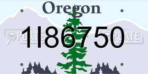 1I86750 Oregon License Plate