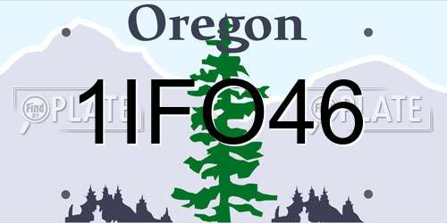 1IFO46 Oregon License Plate