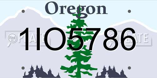 1IO5786 Oregon License Plate